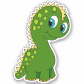 Niedlich Dinosaurier Aufkleber (Vorderseite)