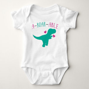 Niedlich Dinosaurier Bodysuit Sleeper Baby Strampler