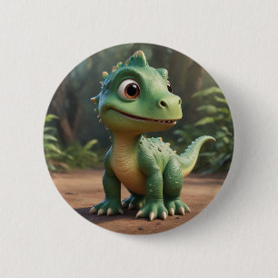 Niedlich Dinosaurier Button