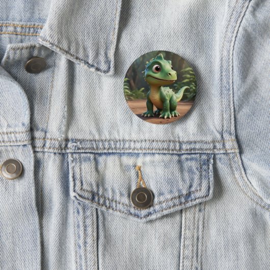 Niedlich Dinosaurier Button (Beispiel)