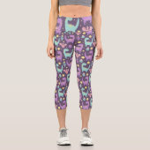 Niedlich Dinosaurier Capri Leggings (Vorderseite)
