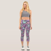 Niedlich Dinosaurier Capri Leggings (Vorderseite)