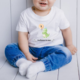 Niedlich Dinosaurier Geburtstag Baby T-shirt