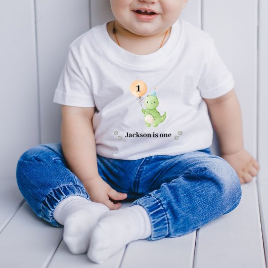 Niedlich Dinosaurier Geburtstag Baby T-shirt