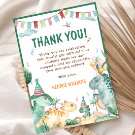 Niedlich Dinosaurier Geburtstag Dankeskarte