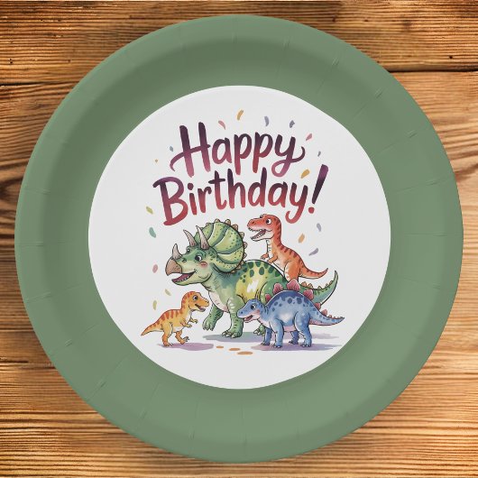 Niedlich Dinosaurier Geburtstag Pappteller