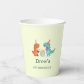 Niedlich Dinosaurier Geburtstagsparty Cups Pappbecher (Rückseite)