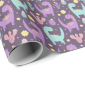 Niedlich Dinosaurier Geschenkpapier (Rolleneckpunkt)