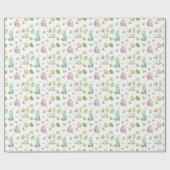 Niedlich Dinosaurier Geschenkpapier (Flach)