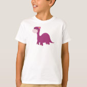 Niedlich Dinosaurier, Girl Dinosaurier, Pink Dinos T-Shirt (Vorderseite)