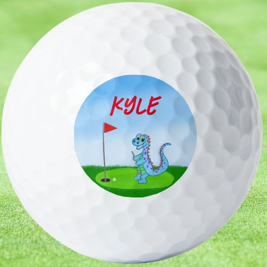 Niedlich Dinosaurier Golf Personalisiert Golfball