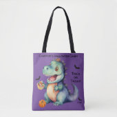 Niedlich Dinosaurier Halloween Candy Tasche (Vorderseite)
