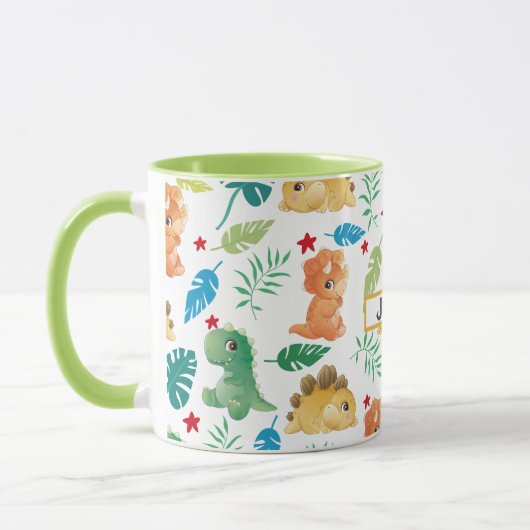 Niedlich Dinosaurier Kids Tasse (Links)