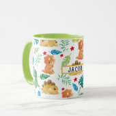 Niedlich Dinosaurier Kids Tasse (Vorderseite Links)