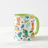 Niedlich Dinosaurier Kids Tasse (VorderseiteRechts)
