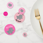 Niedlich Dinosaurier | Kinderdusche Rosa Konfetti (Gruppe)