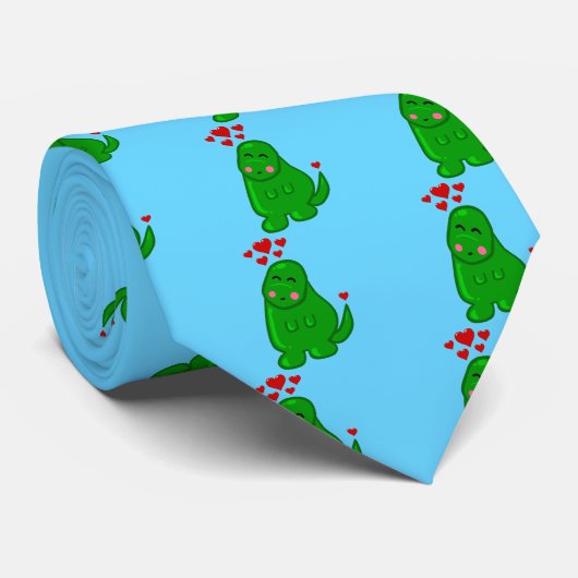 Niedlich Dinosaurier Krawatte (Gerollt)