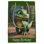 Niedlich Dinosaurier Mittlere Geschenktüte (Vorderseite)