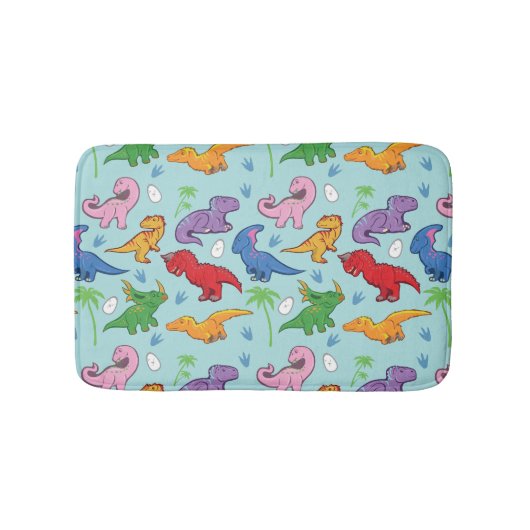 Niedlich Dinosaurier Muster Badematte (Vorderseite)