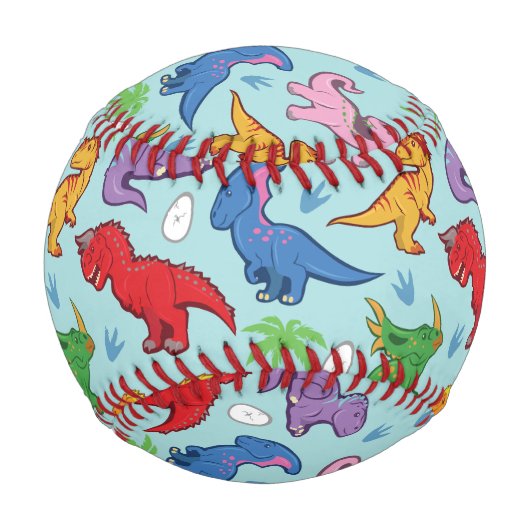 Niedlich Dinosaurier Muster Baseball (Vorderseite)