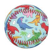 Niedlich Dinosaurier Muster Baseball (Vorderseite Links)