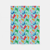 Niedlich Dinosaurier Muster Fleecedecke (Vorderseite)