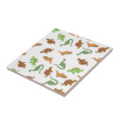 Niedlich Dinosaurier Muster Fliese (Seite)