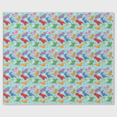 Niedlich Dinosaurier Muster Geschenkpapier (Flach)