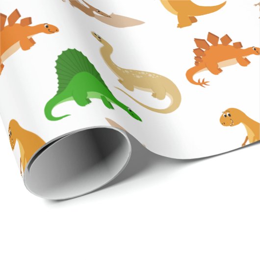 Niedlich Dinosaurier Muster Geschenkpapier (Rolleneckpunkt)