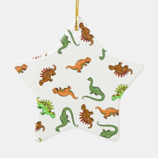 Niedlich Dinosaurier Muster Keramik Ornament (Vorne)