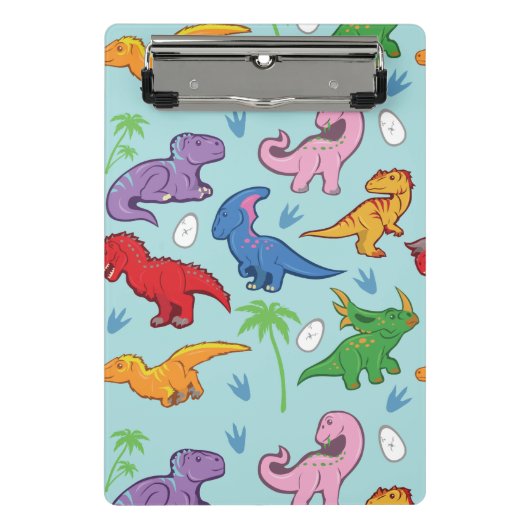 Niedlich Dinosaurier Muster Mini Klemmbrett (Vorderseite)
