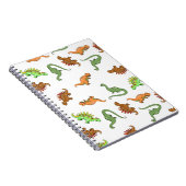 Niedlich Dinosaurier Muster Notizblock (Rechte Seite)