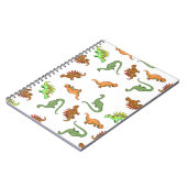 Niedlich Dinosaurier Muster Notizblock (Linke Seite)