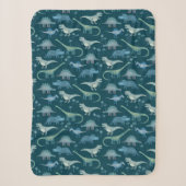 Niedlich Dinosaurier Muster Sherpadecke (Vorderseite)
