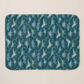 Niedlich Dinosaurier Muster Sherpadecke (Vorderseite (Horizontal))
