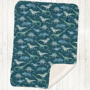 Niedlich Dinosaurier Muster Sherpadecke