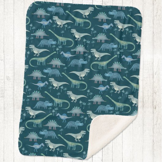 Niedlich Dinosaurier Muster Sherpadecke