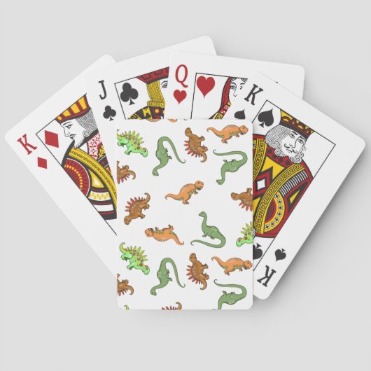Niedlich Dinosaurier Muster Spielkarten (Rückseite)