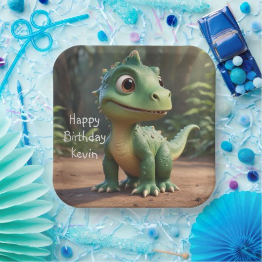 Niedlich Dinosaurier Pappteller (Party)