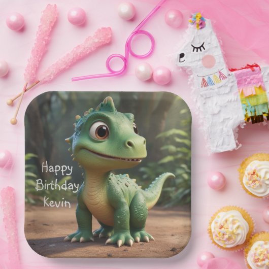 Niedlich Dinosaurier Pappteller (Party)