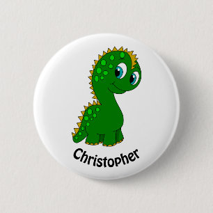 Niedlich Dinosaurier Personalisiert Button