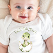 Niedlich Dinosaurier Personalisiert Dino Babysauru Baby Strampler