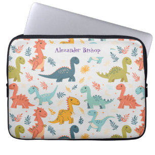 Niedlich Dinosaurier Personalisiert Laptopschutzhülle