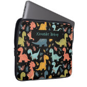 Niedlich Dinosaurier Personalisiert Laptopschutzhülle (Vorne Rechts)