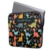 Niedlich Dinosaurier Personalisiert Laptopschutzhülle (Vorderseite Links)