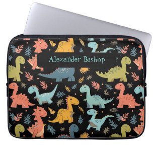 Niedlich Dinosaurier Personalisiert Laptopschutzhülle