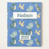 Niedlich Dinosaurier Personalisiert Light Blue 202 Planer (Rückseite)