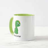 Niedlich Dinosaurier Personalisiert Tasse (Vorderseite Links)