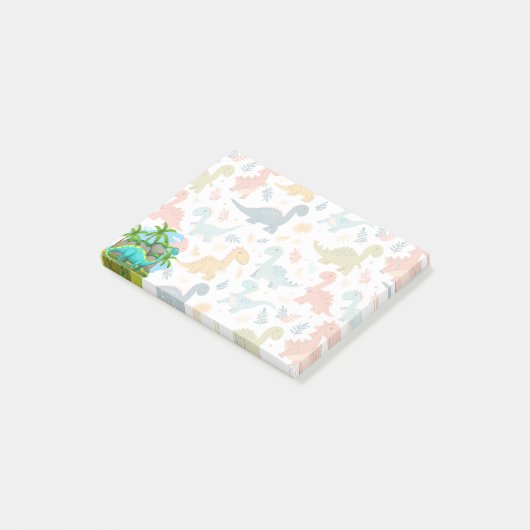 Niedlich Dinosaurier Post-it Klebezettel (angewinkelt)