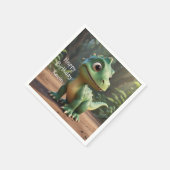Niedlich Dinosaurier Serviette (Ecke)